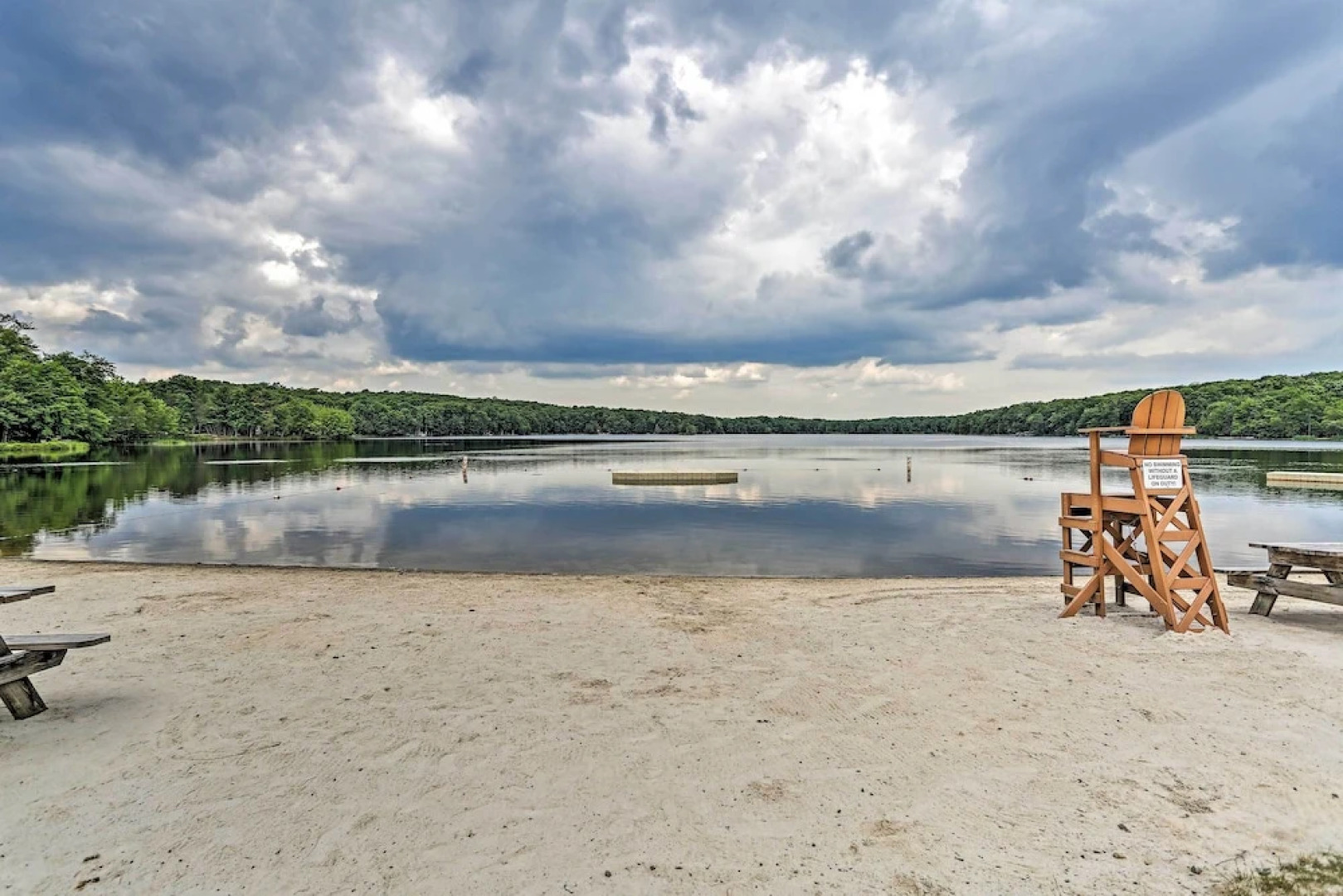 Woodsy Big Bass Lake Hideaway w/ Fire Pit + Deck!