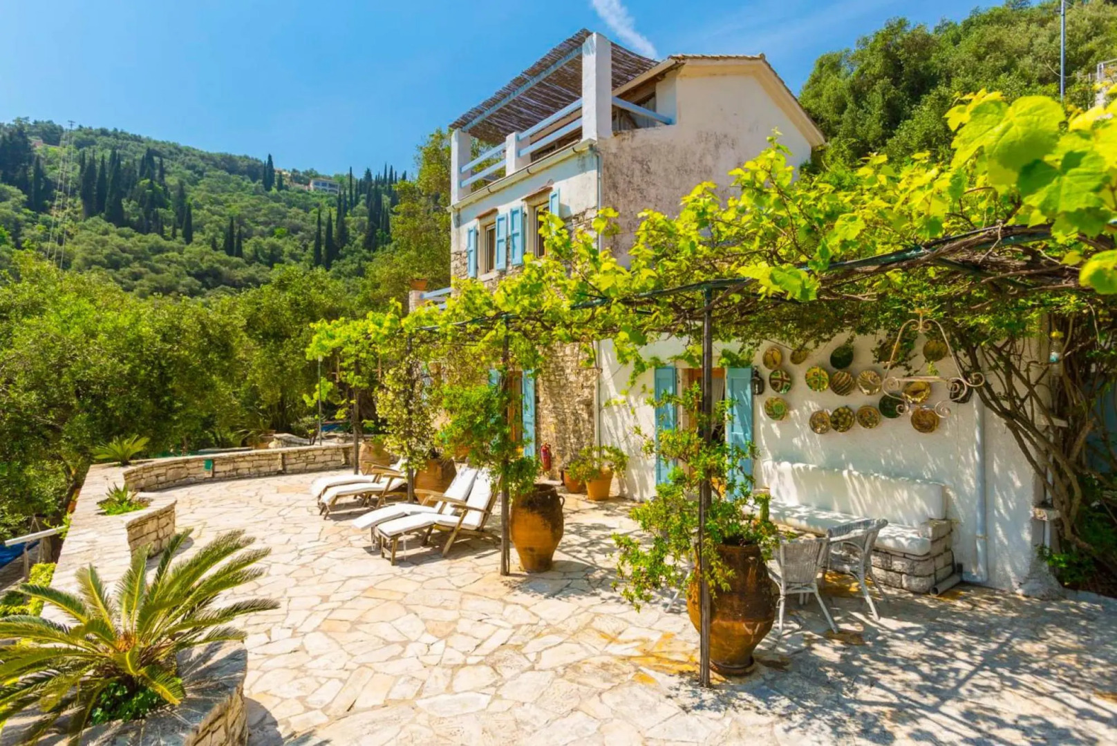 The Olive Press - Agni Bay Large Private Pool Walk to Beach Sea Views A C Wifi Car Not Require - 231