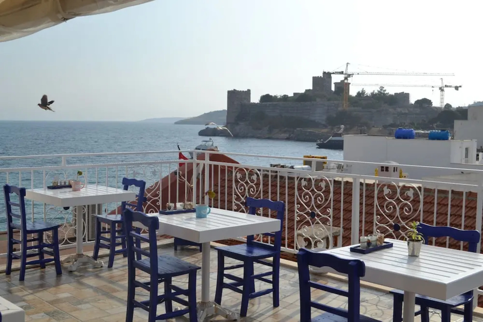 White and Blue Bodrum
