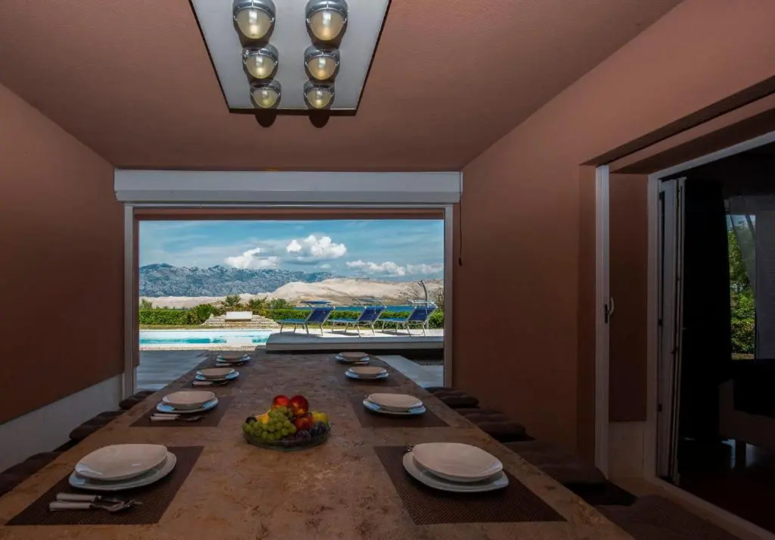 Luxury Seafront Villa Exclusive Pag with private pool by the beach on Pag island