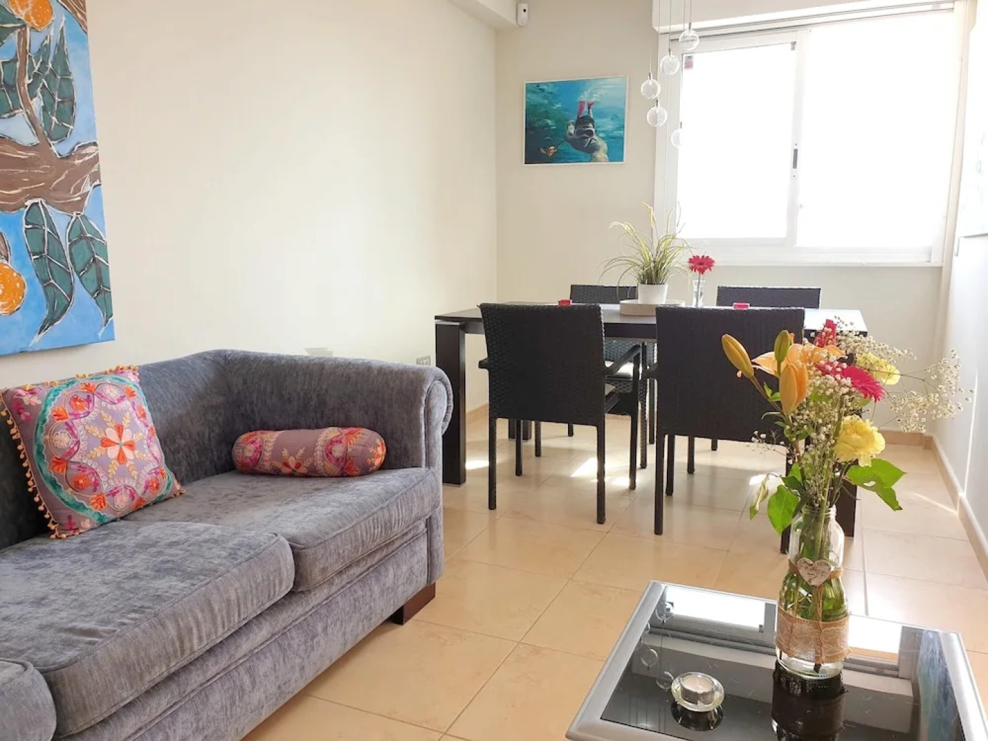 Apartment With 2 Bedrooms in Porís de Abona, With Wonderful sea View, Pool Access, Furnished Terrace