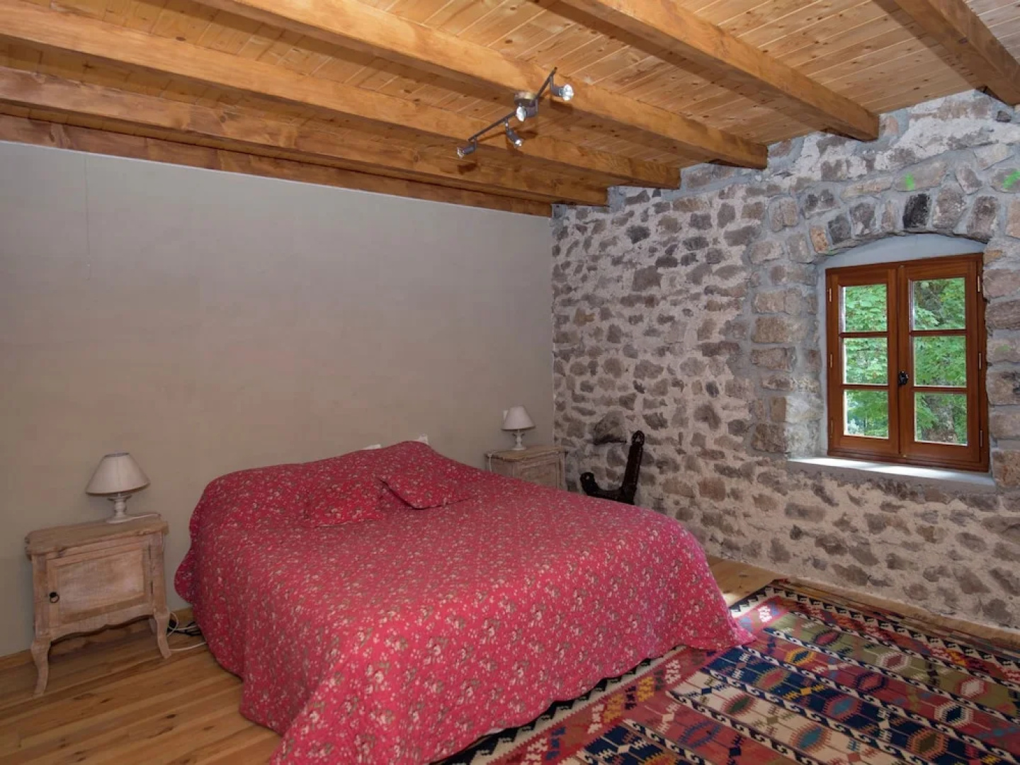Beautiful Stone Farmhouse in Mountain Forest Setting