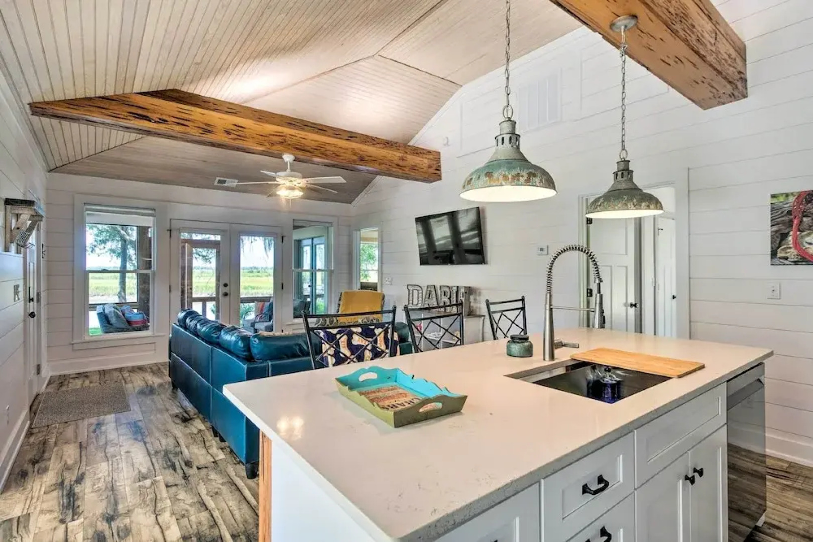 Private Dock + Fire Pit: Riverfront Darien Cottage