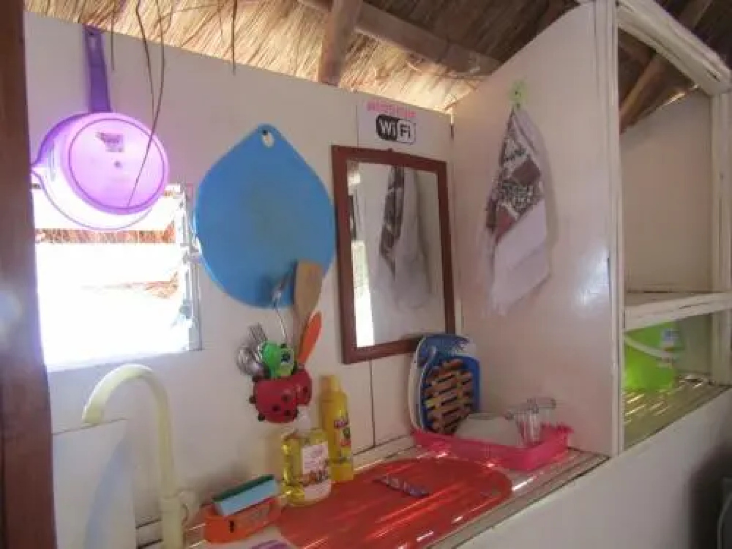 Bamboo village on the beach