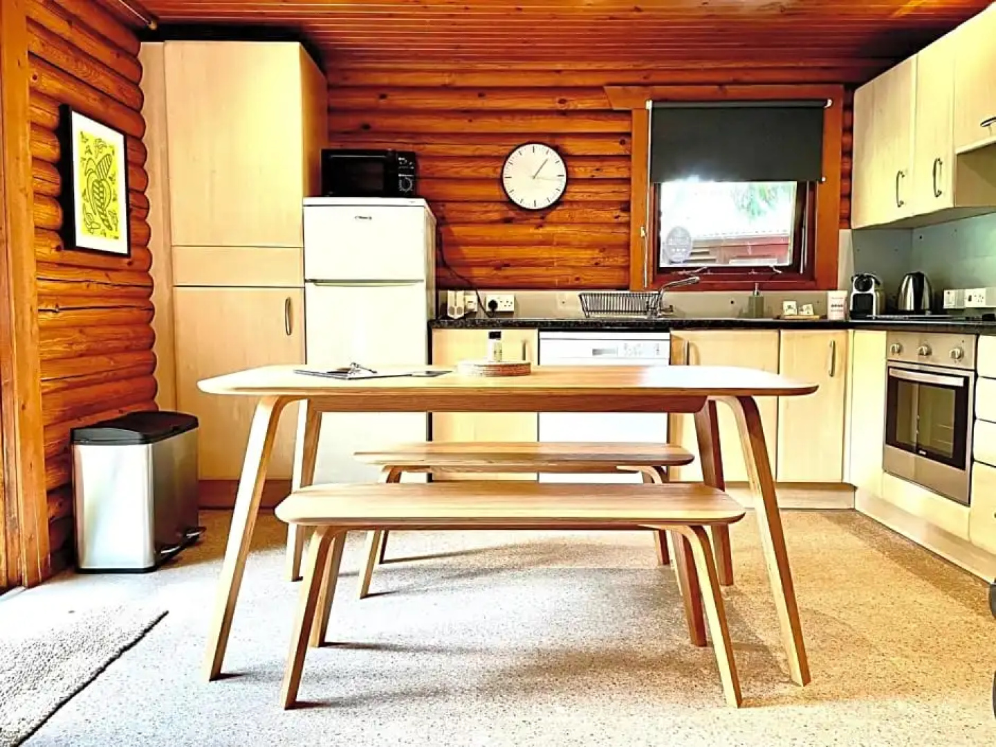 Riverside log cabins