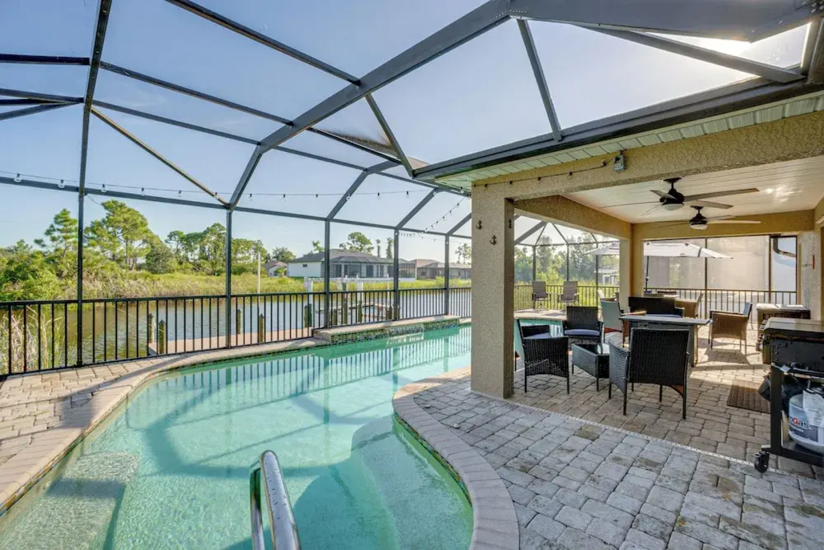Port Charlotte Oasis w/ Boat Dock: Relax Poolside!