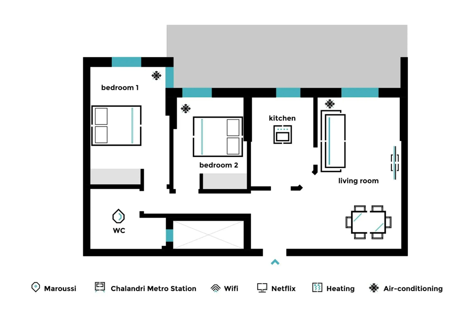 Signature 2BR Apartment in Marousi by UPSTREET