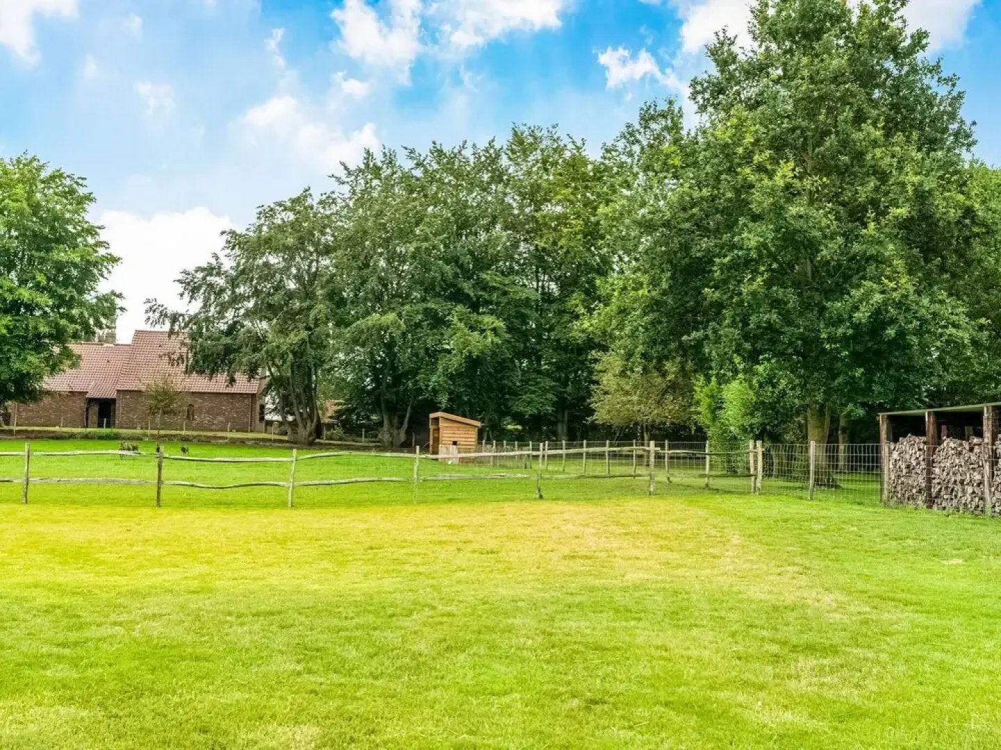 Historic Farmhouse Middle of Polder Landscape