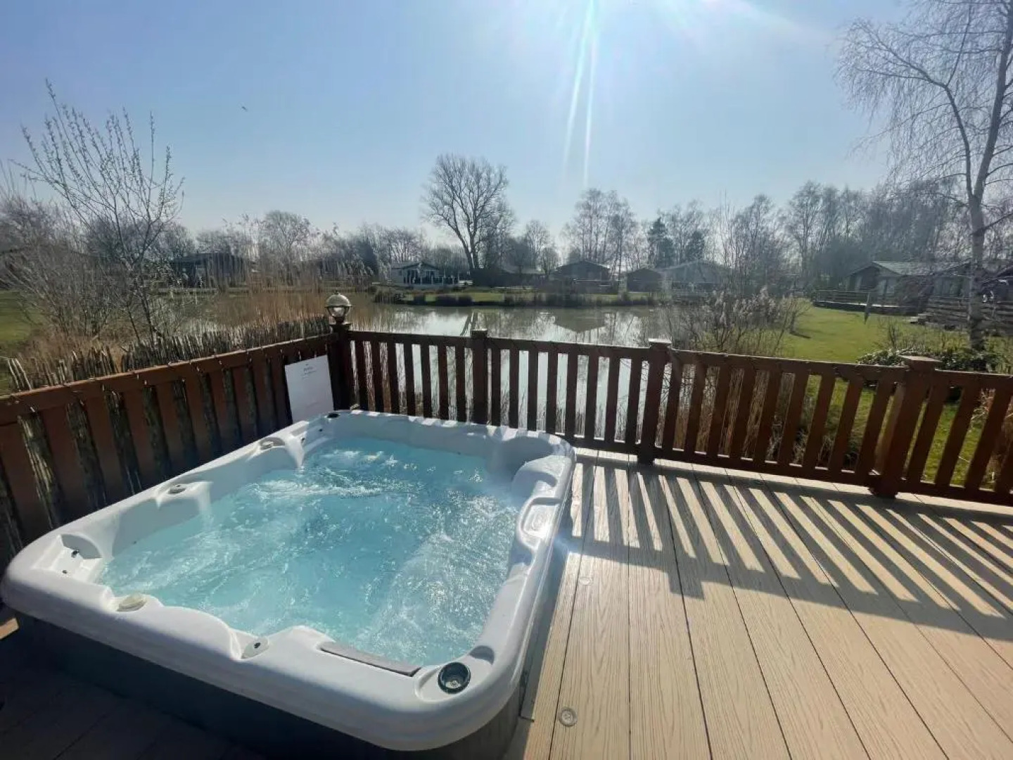 Luxury Lakeside Lodge L1 with hot tub situated at Tattershall Lakes Country Park