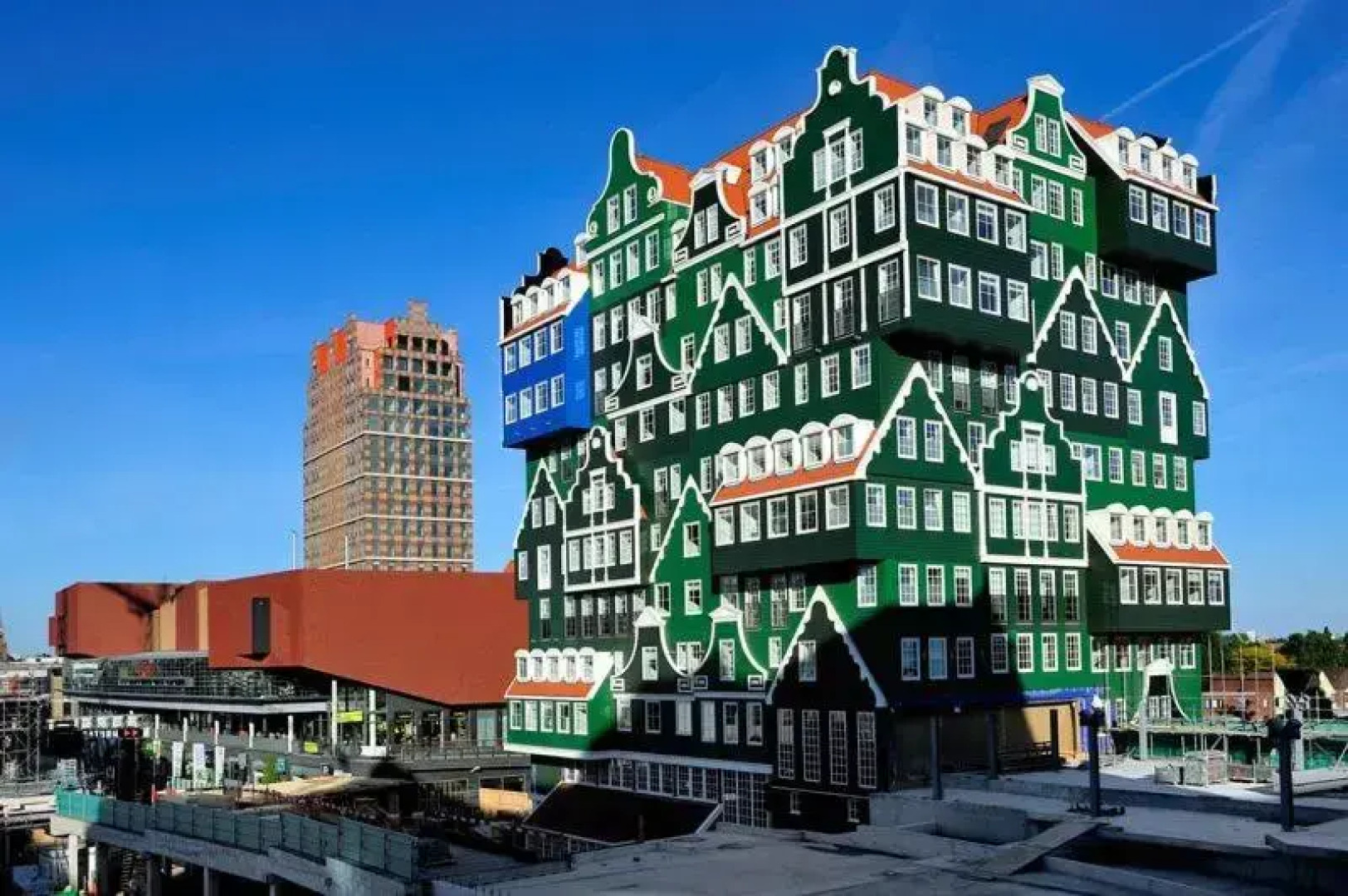 Characteristic detached house next to water