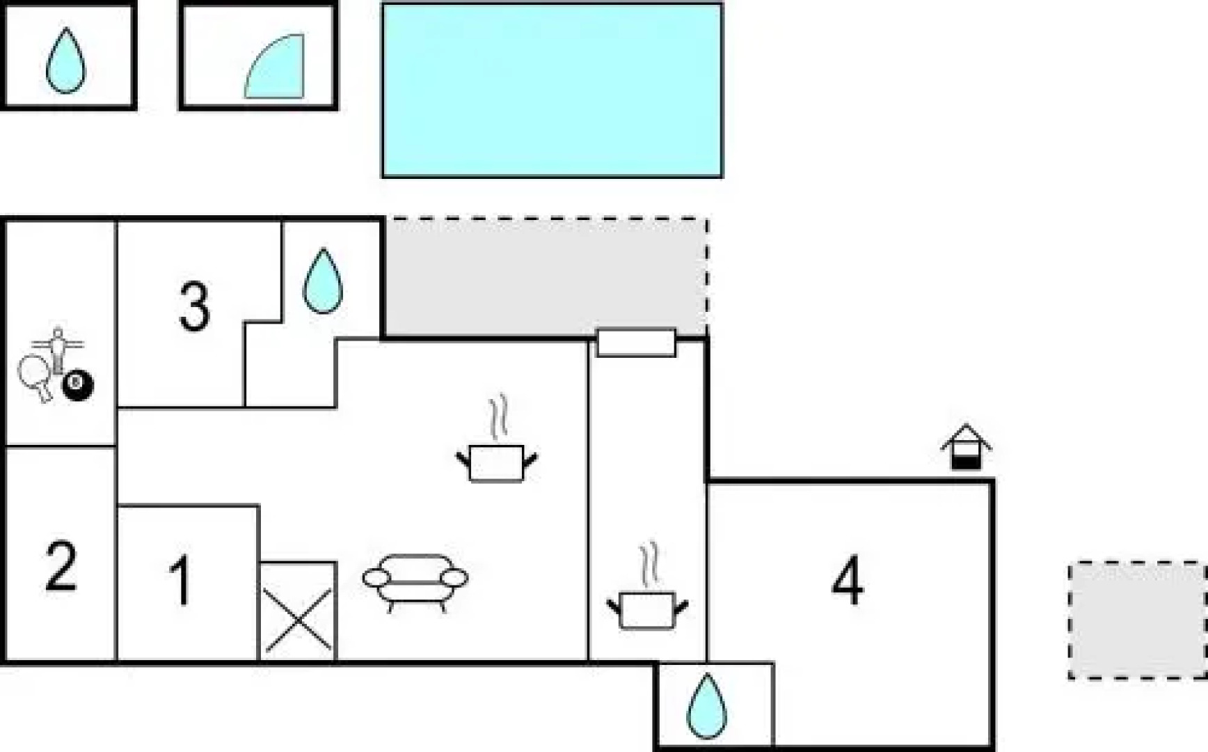 Four bedroom Holiday Home In Loborika