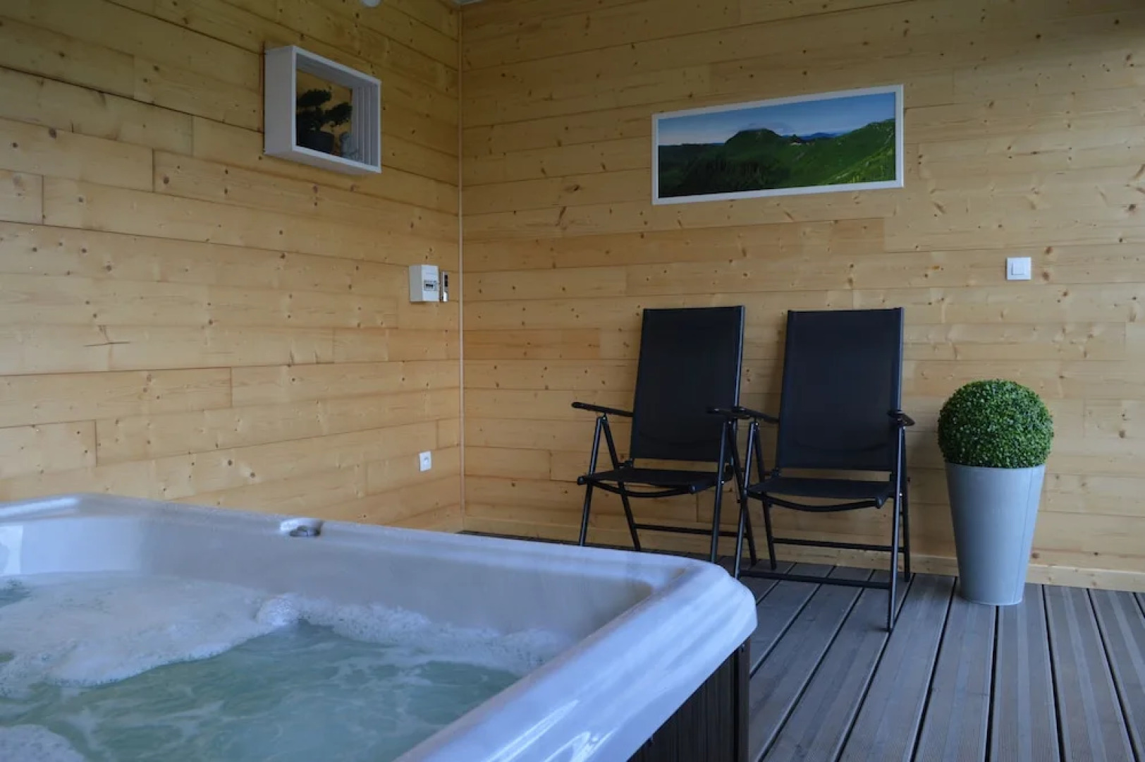 Chalet bois tout confort avec Spa