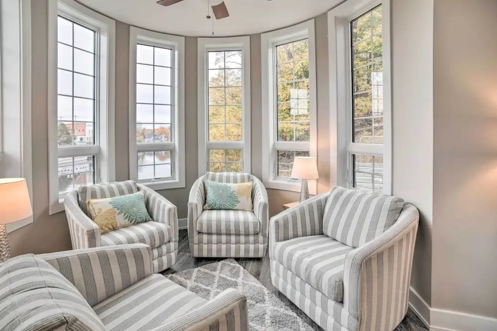 Luxe Manistee Condo w/ Balcony & River Views!