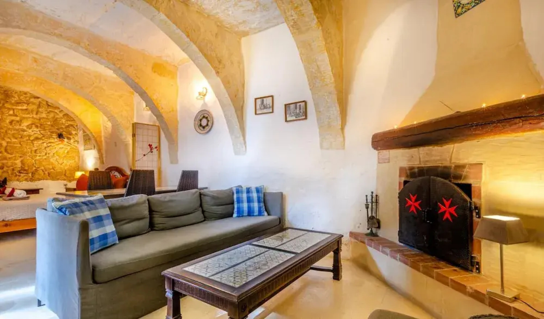 Studio w Courtyard in a Traditional Country Home