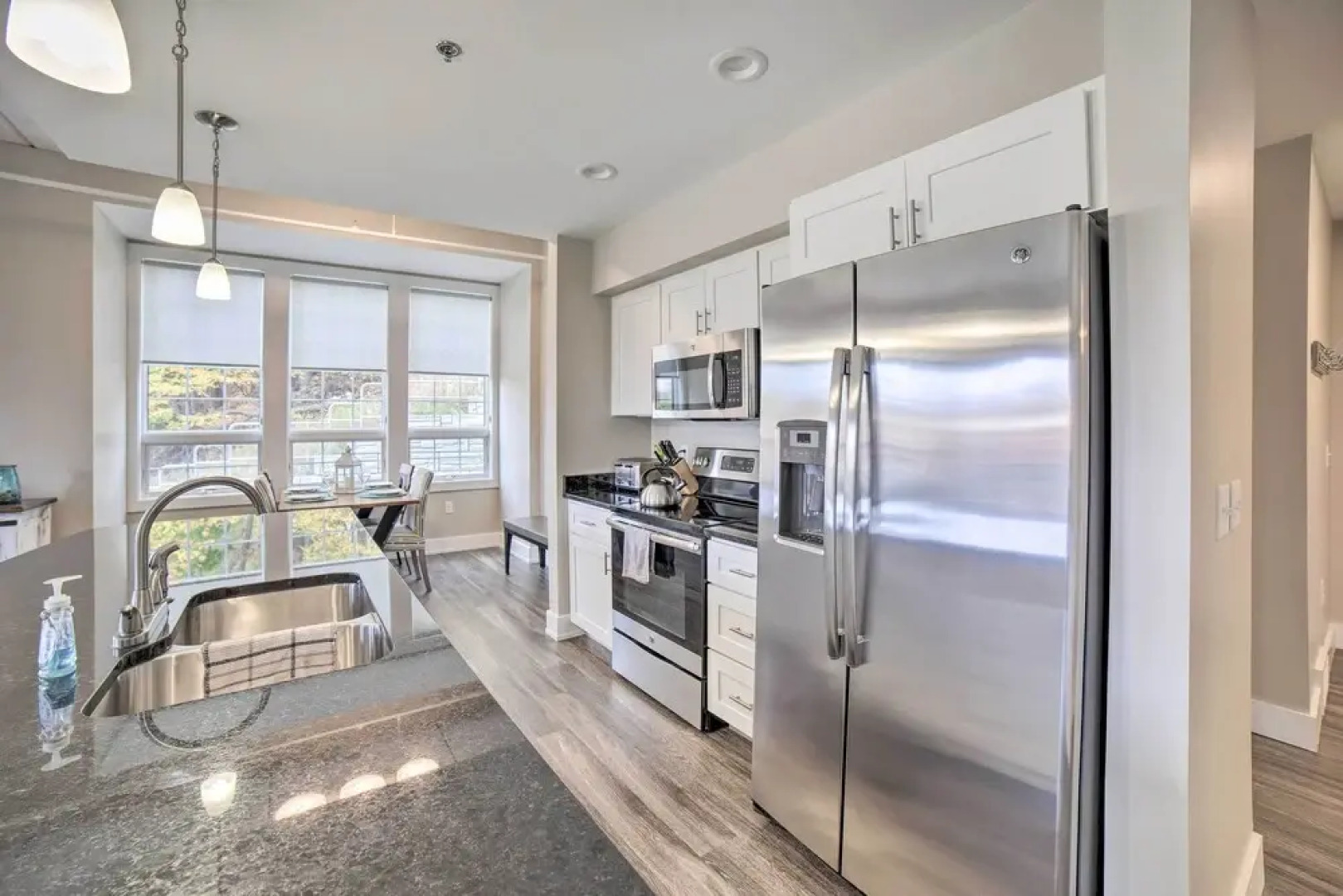 Luxe Manistee Condo w/ Balcony & River Views!