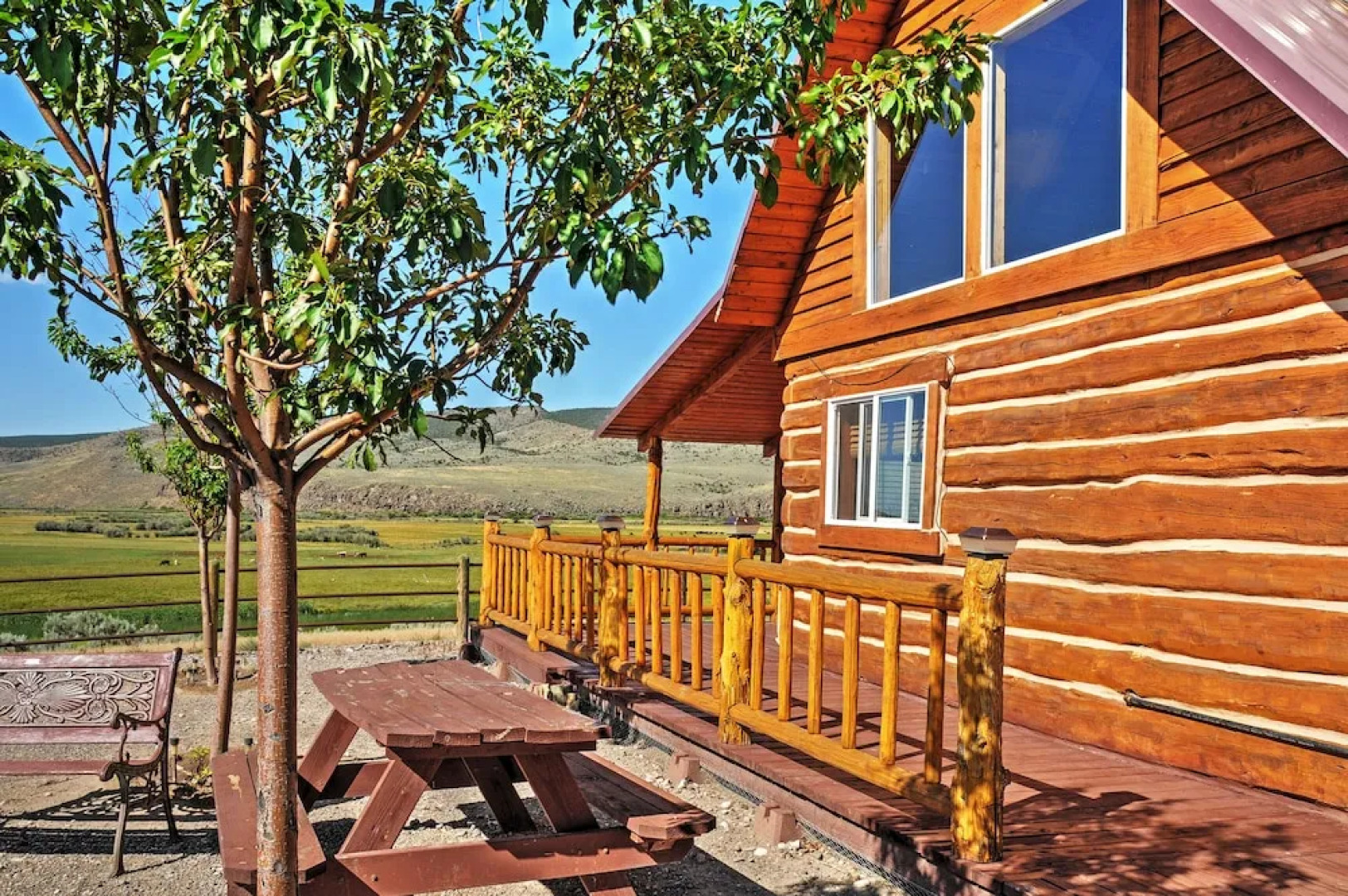 Remote Antimony Log Cabin w/ Green Meadow Views!