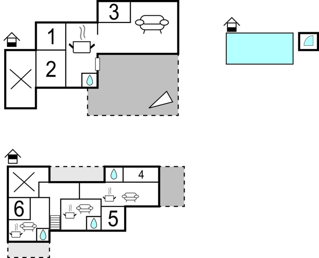 Nice Home in Ljubac with WiFi, 6 Bedrooms & Hot Tub