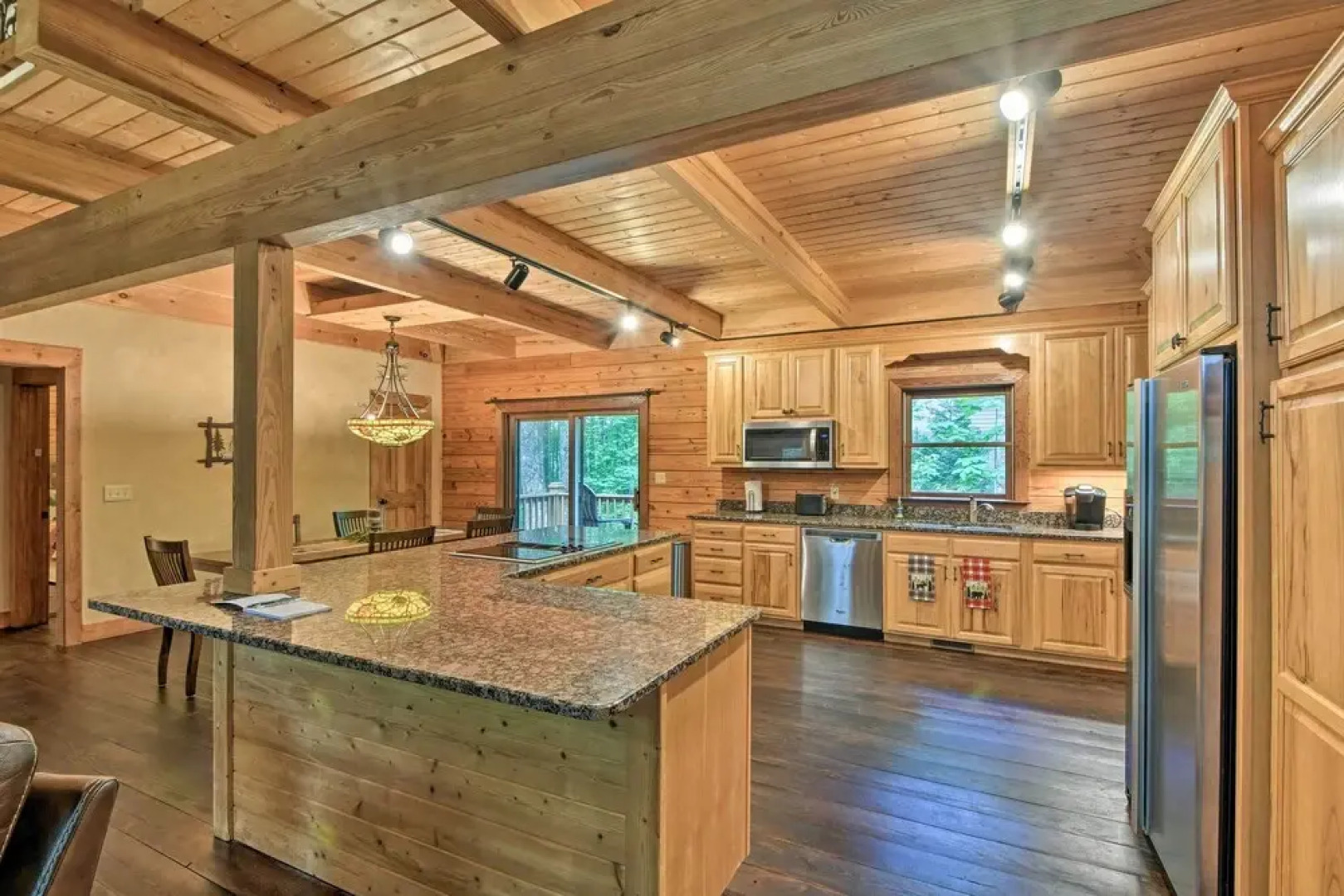 Sapphire Log Cabin w/ Wraparound Deck + Fire Pit!