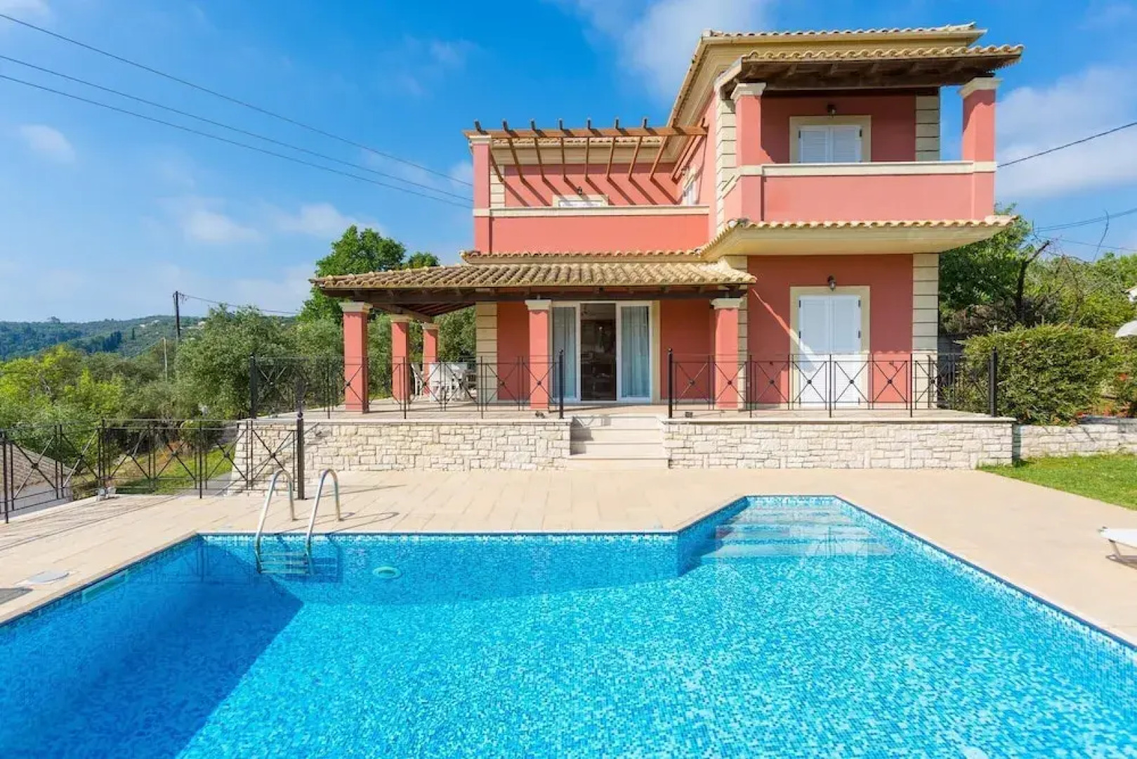 Villa Eleni Agios Stephanos Large Private Pool Walk to Beach Sea Views A C Wifi Eco-friendly - 1462