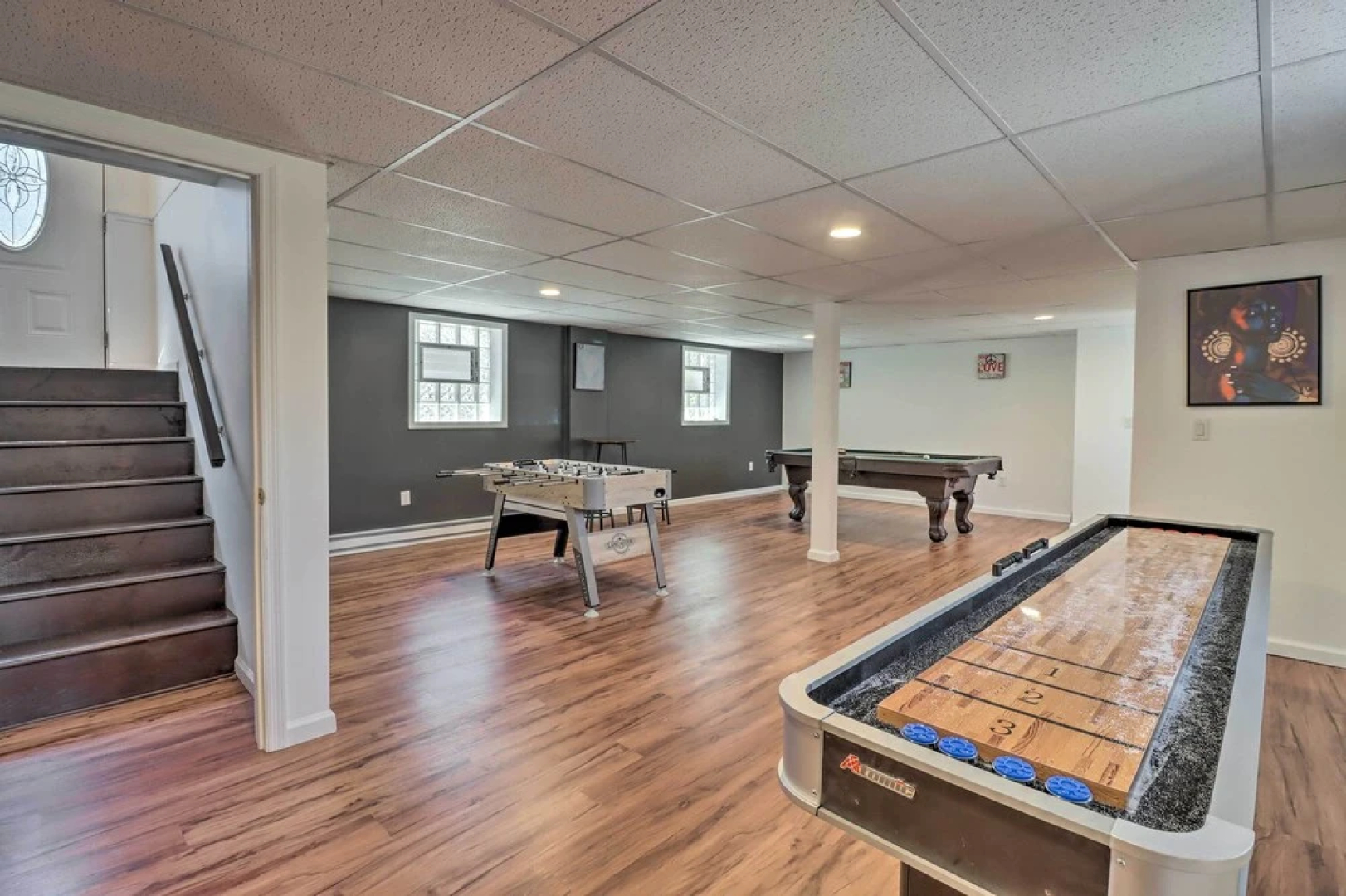 Sleek Albrightsville Home w/ Deck, Game Room