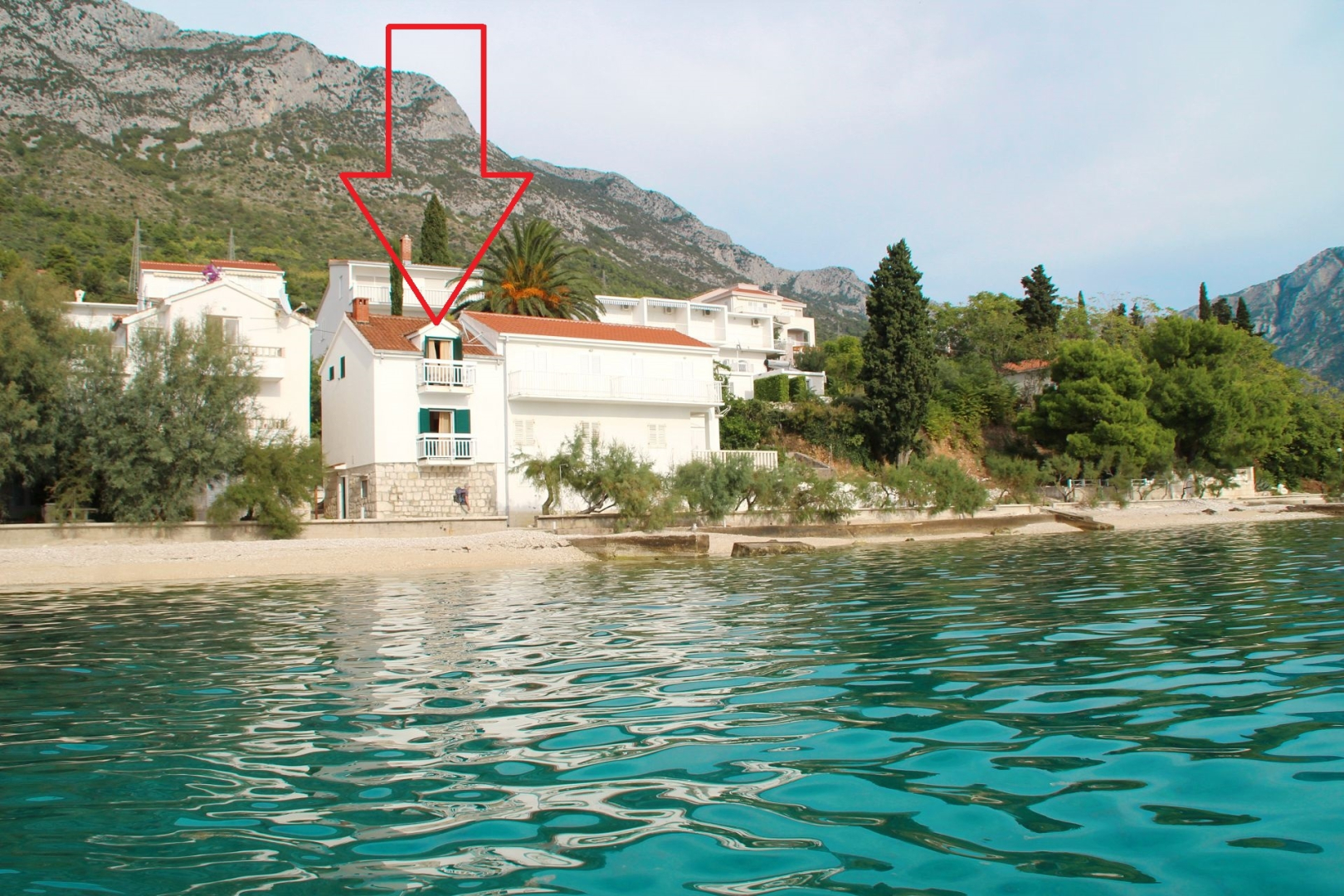 Apartment Bale - right at the beach: A1 Plaza Brist, Riviera Makarska