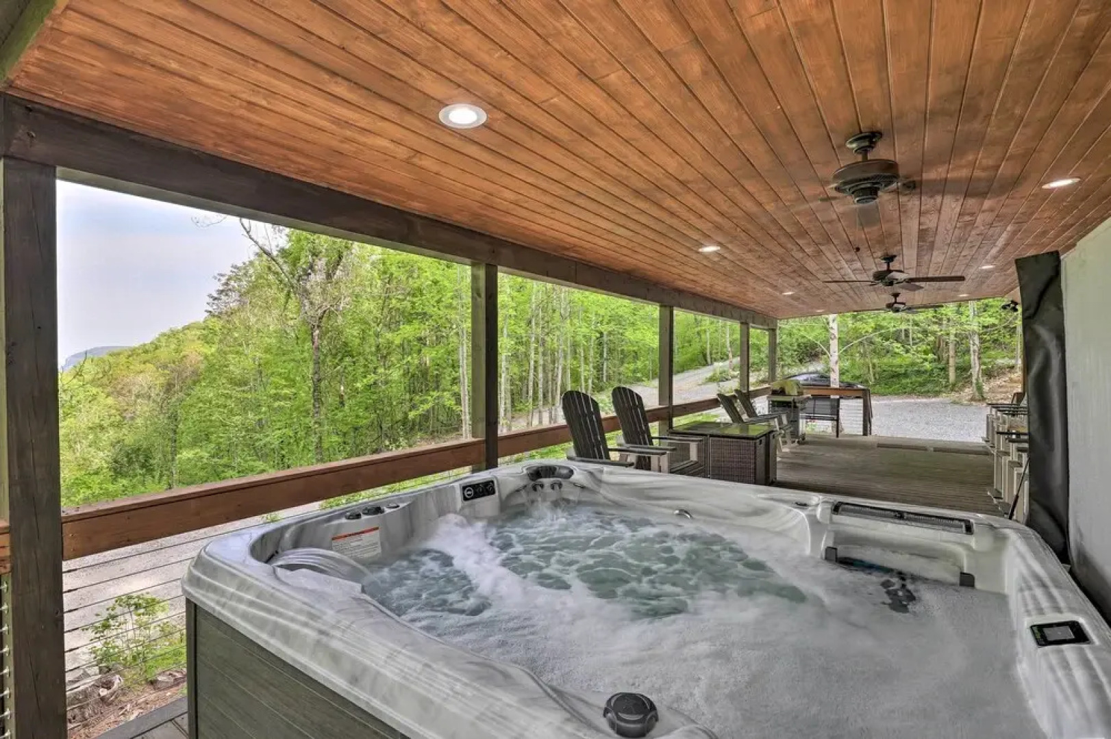 Deck & Views: Hendersonville Cabin, Roads Are Open