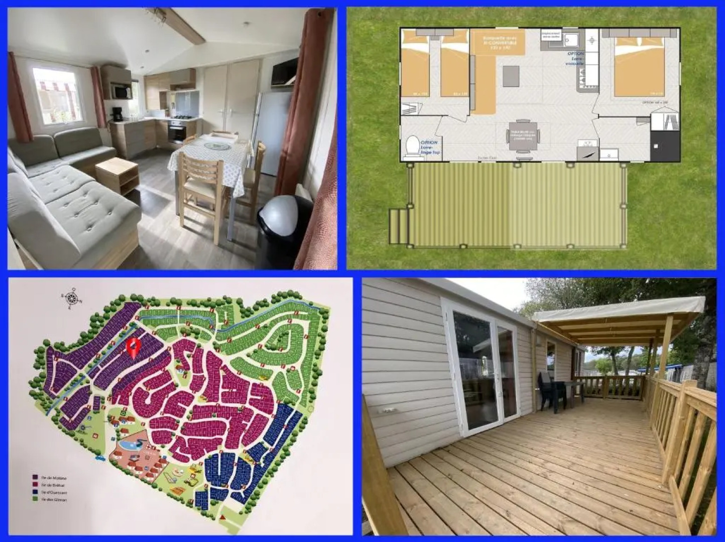 KERLANN 4 ETOILES MOBIL HOME 2CHS 1SDB Pont Aven Finistère