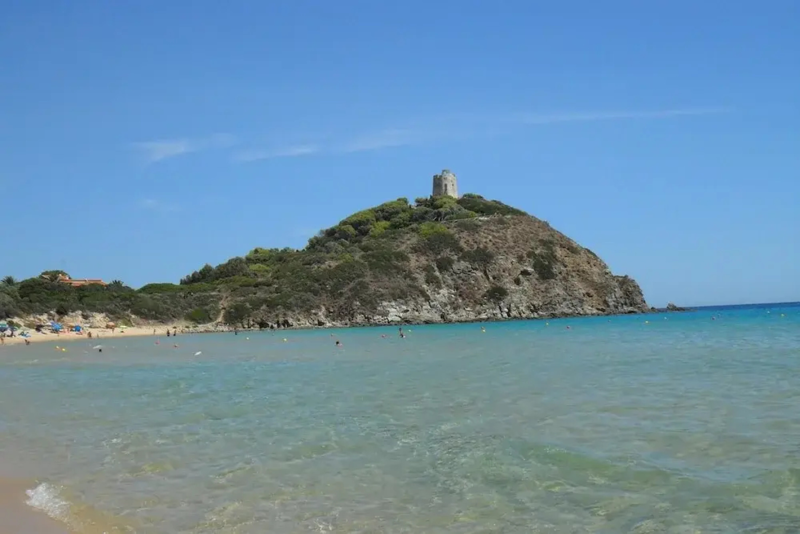 Villa With 3 Bedrooms in Chia, With Wonderful sea View, Furnished Garden and Wifi - 800 m From the Beach