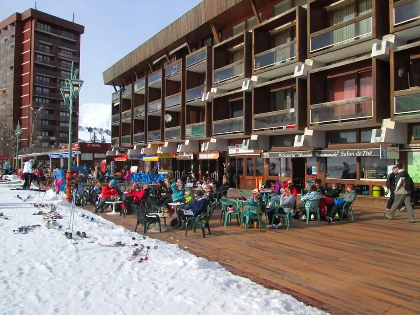 Studio In Villarembert With Wonderful Mountain View And Furnished Balcony 200 M From The Slopes