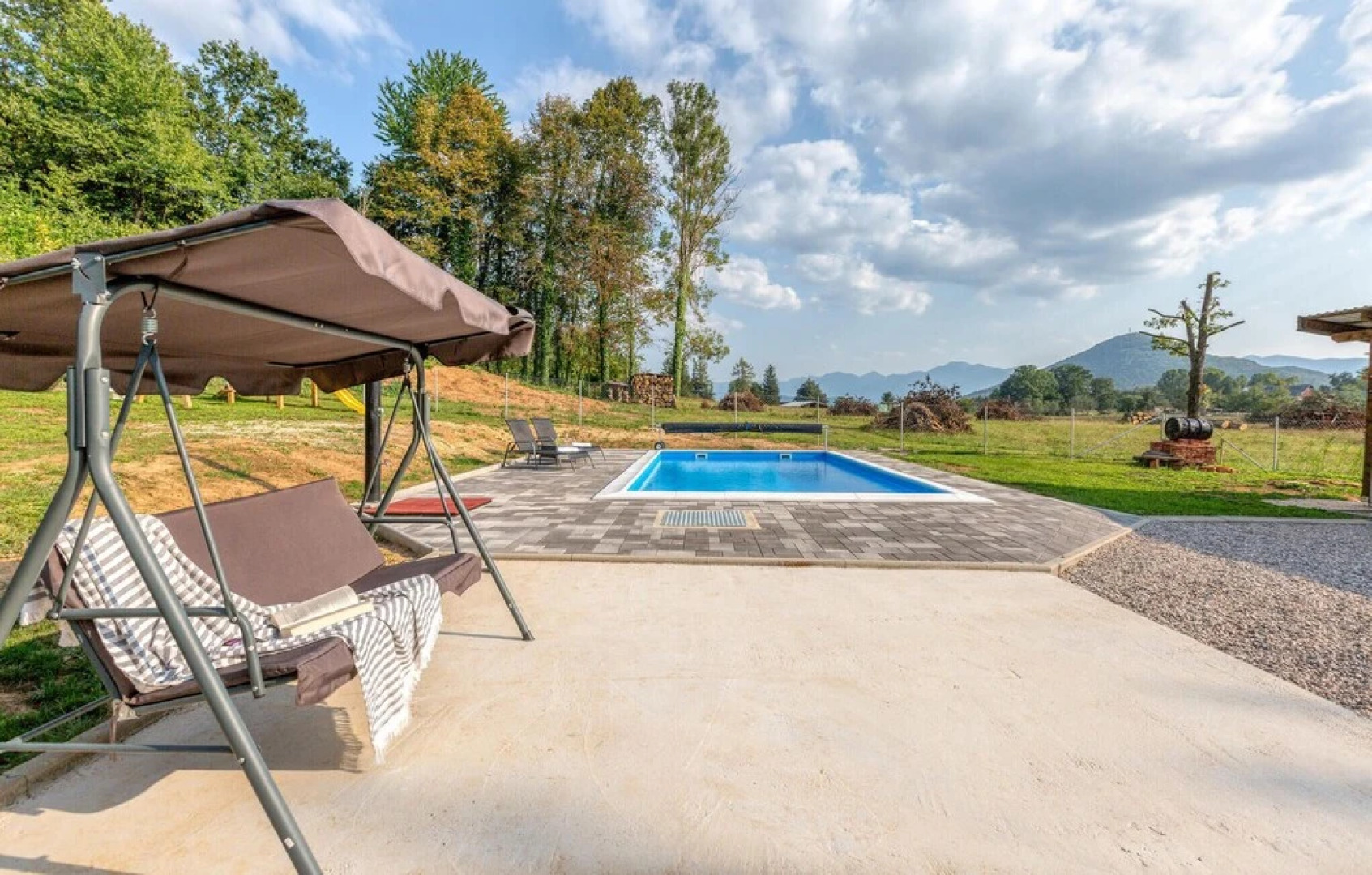 Nice Home in Smiljan With Sauna, Wifi and Outdoor Swimming Pool