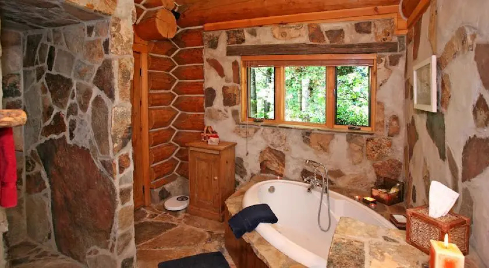 Red Roof On The River by Stewart Mountain Lodging