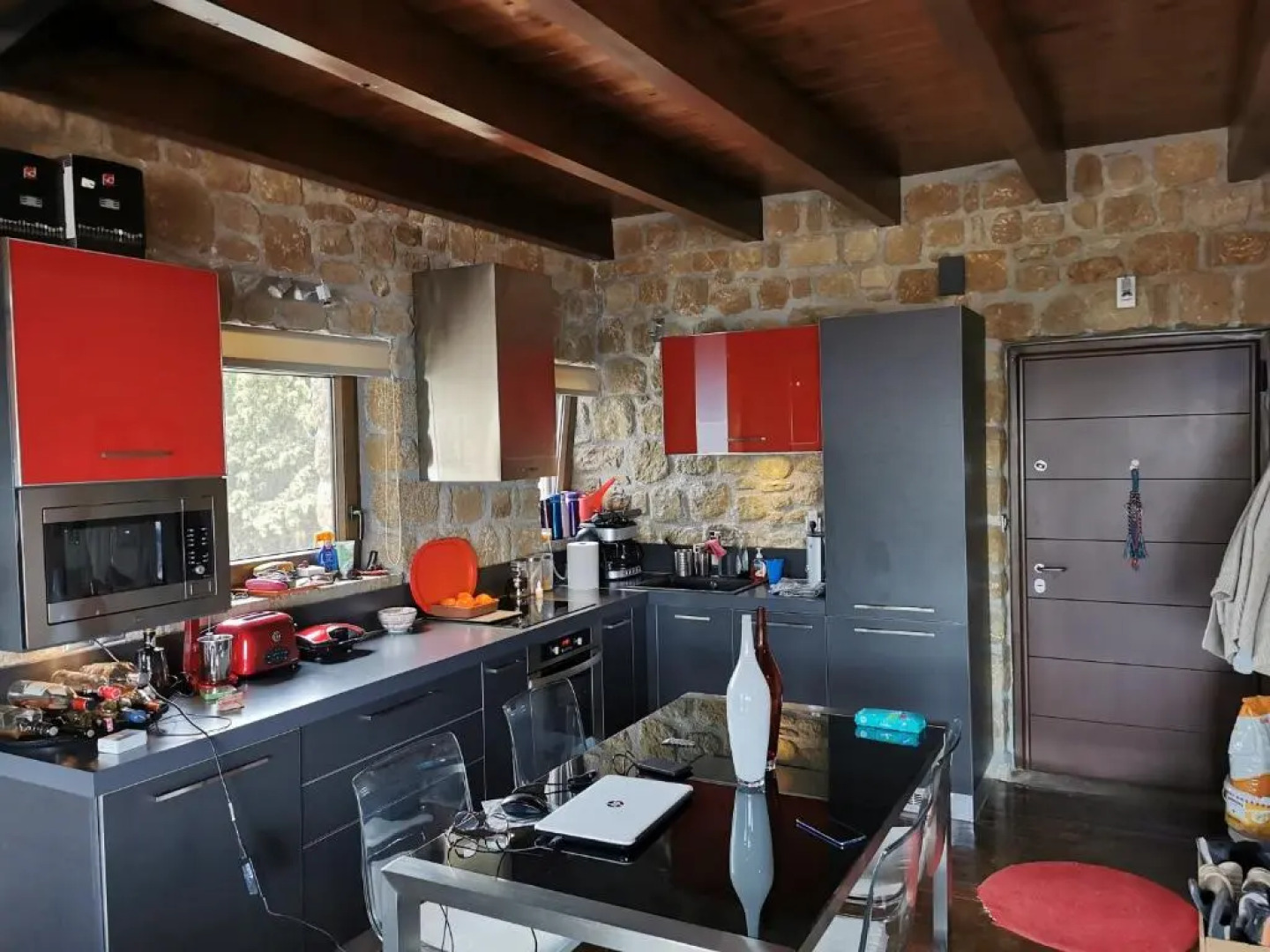 Mountain stone villa, sea & mountain view at 1150m