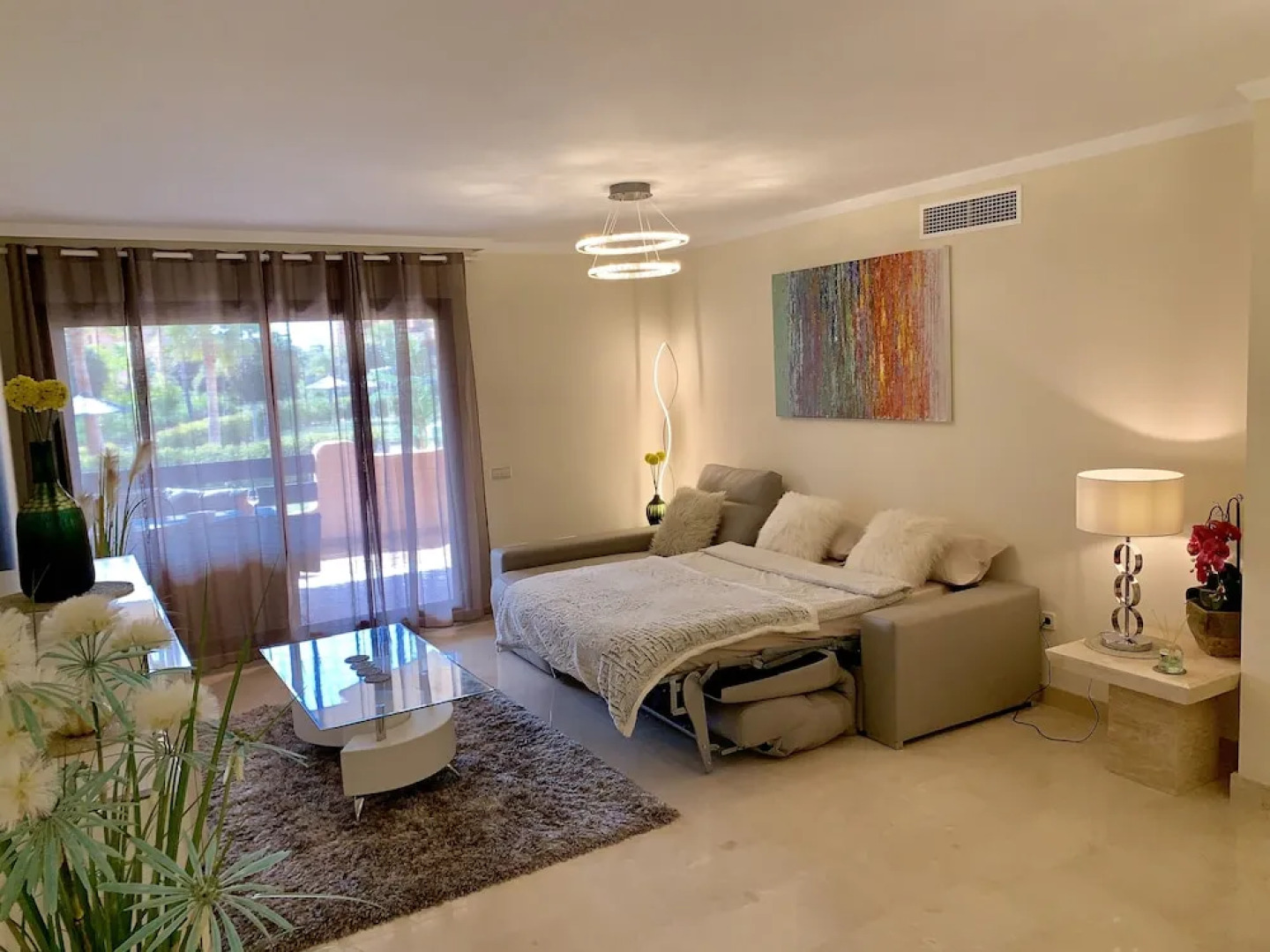 Casares Beach Golf Apartment With Private Garden and Pool Access