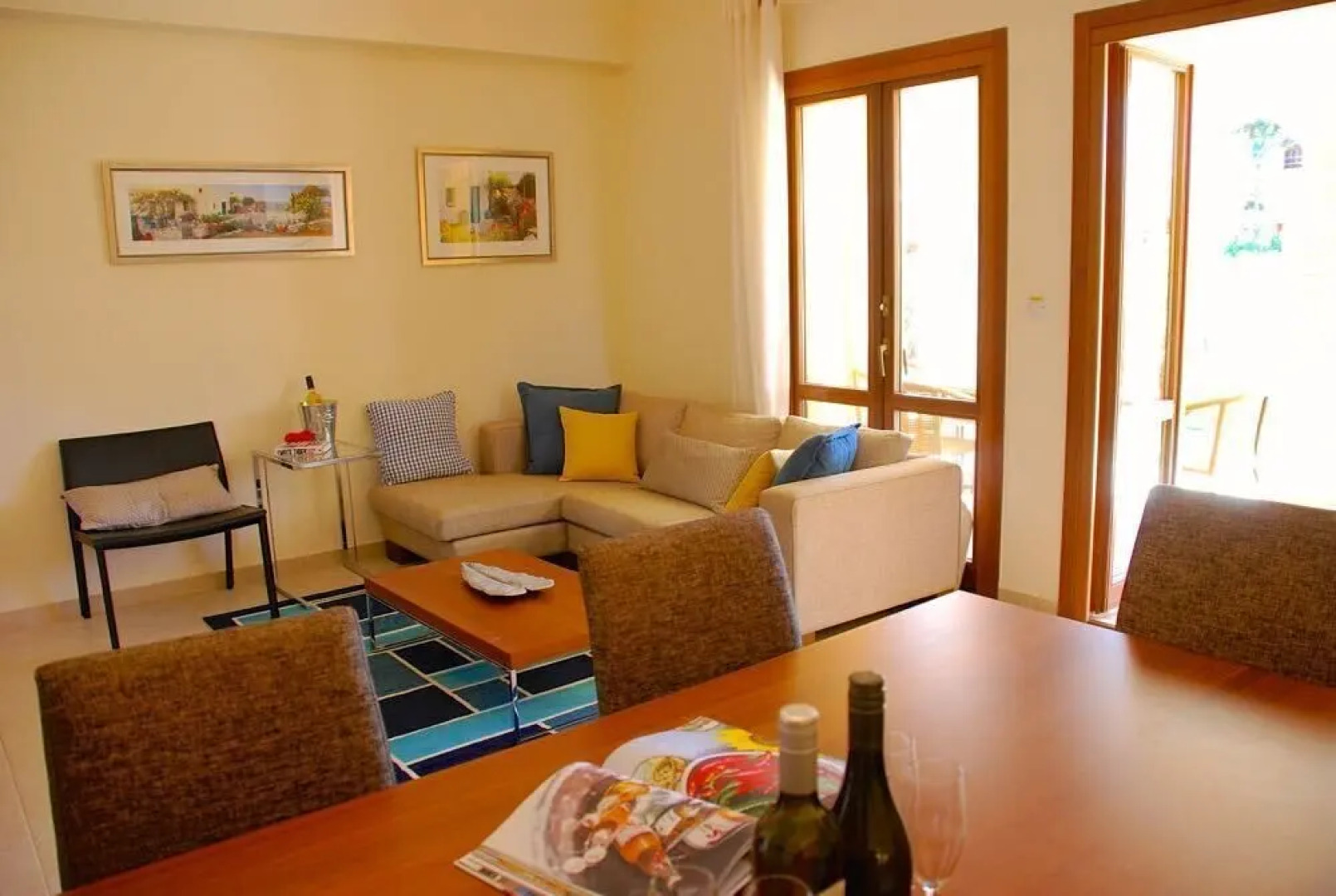 Charming 2 bedroom ground floor apartment 'CB01' - with private garden, communal pool and resort facilities, Theseus Village on Aphrodite Hill