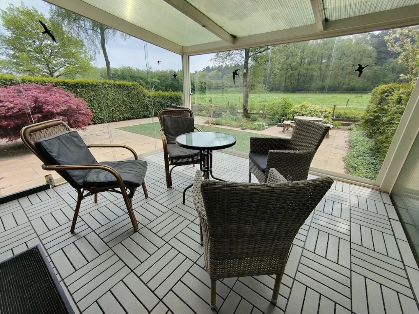 Glass Veranda Chalet in Nature