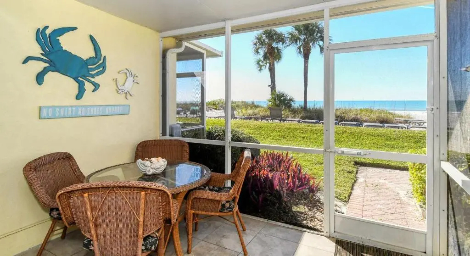 LaPlaya 104A Gulf front Walk right from your lanai onto the private beach