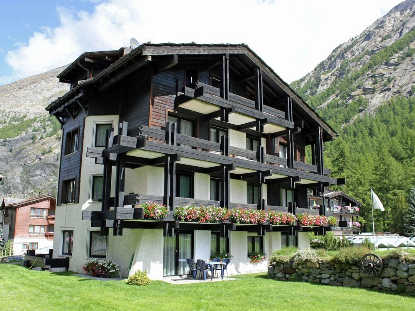 Saas Almagell - With Three and Four Thousand Metre Peaks in the Background
