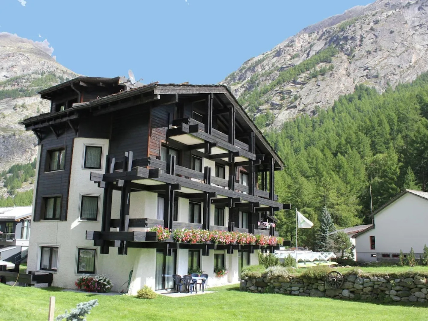 Saas Almagell - With Three and Four Thousand Metre Peaks in the Background