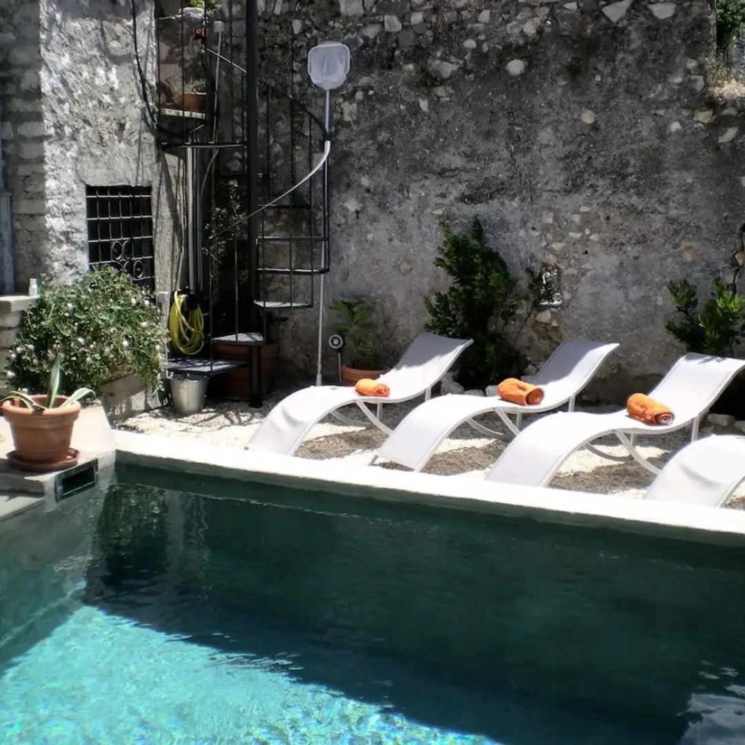 Sermoneta Historic Stone Village House With Pool in a Medieval Hill Town Close to Rome and Naples