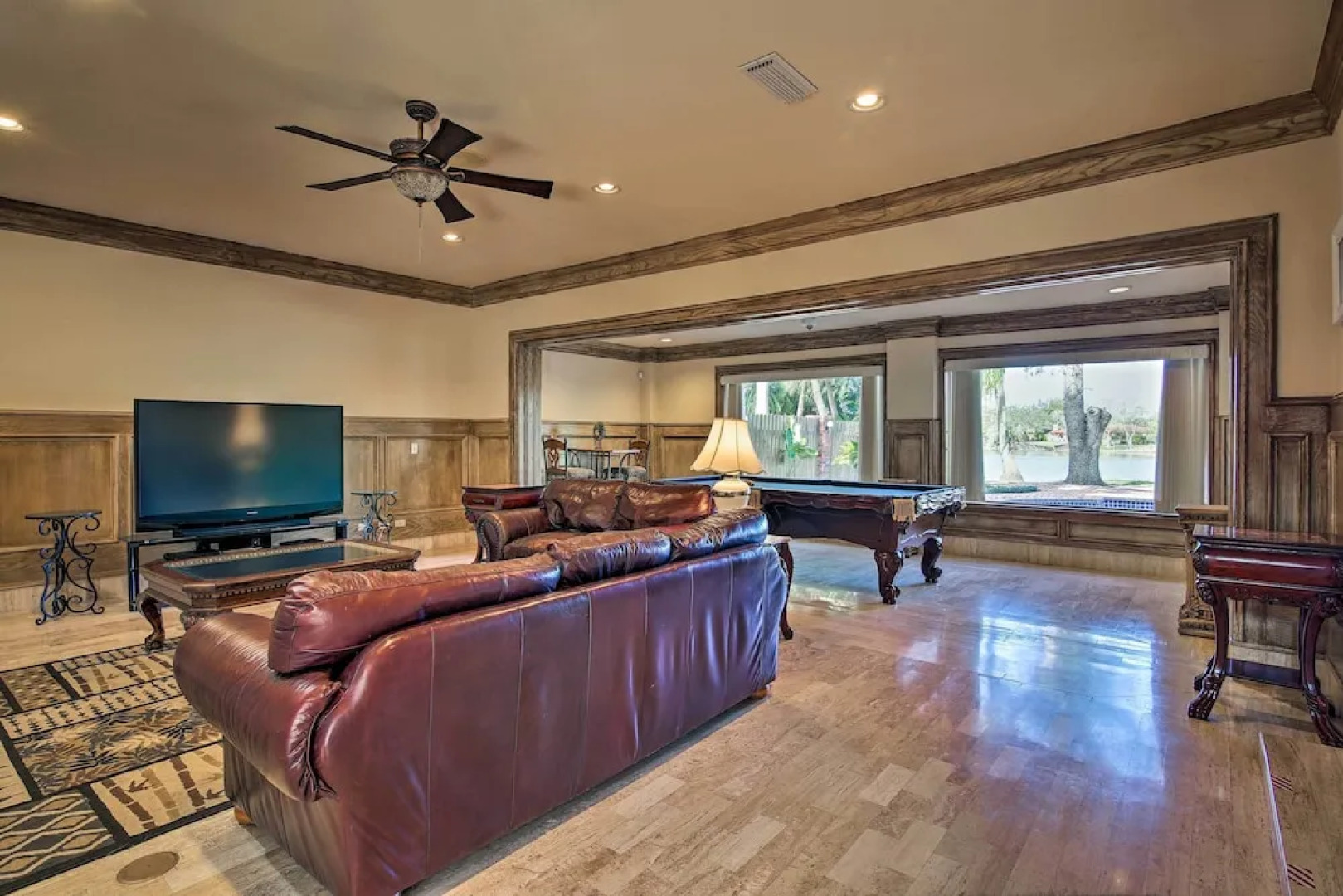 Pool & Hot Tub: Lakefront Harlingen Home