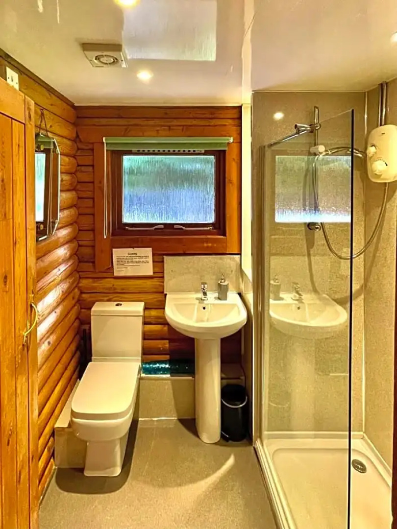 Riverside log cabins