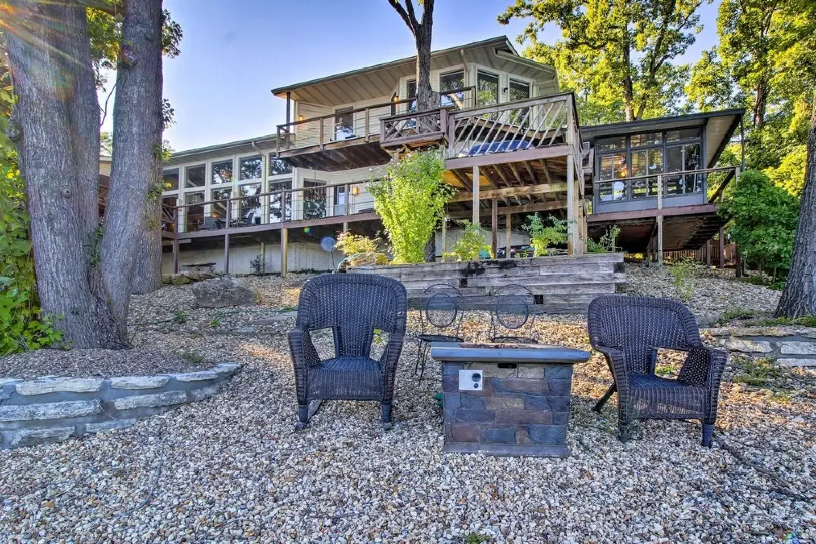 Private Fire Pit & Dock: Lakefront Missouri Home