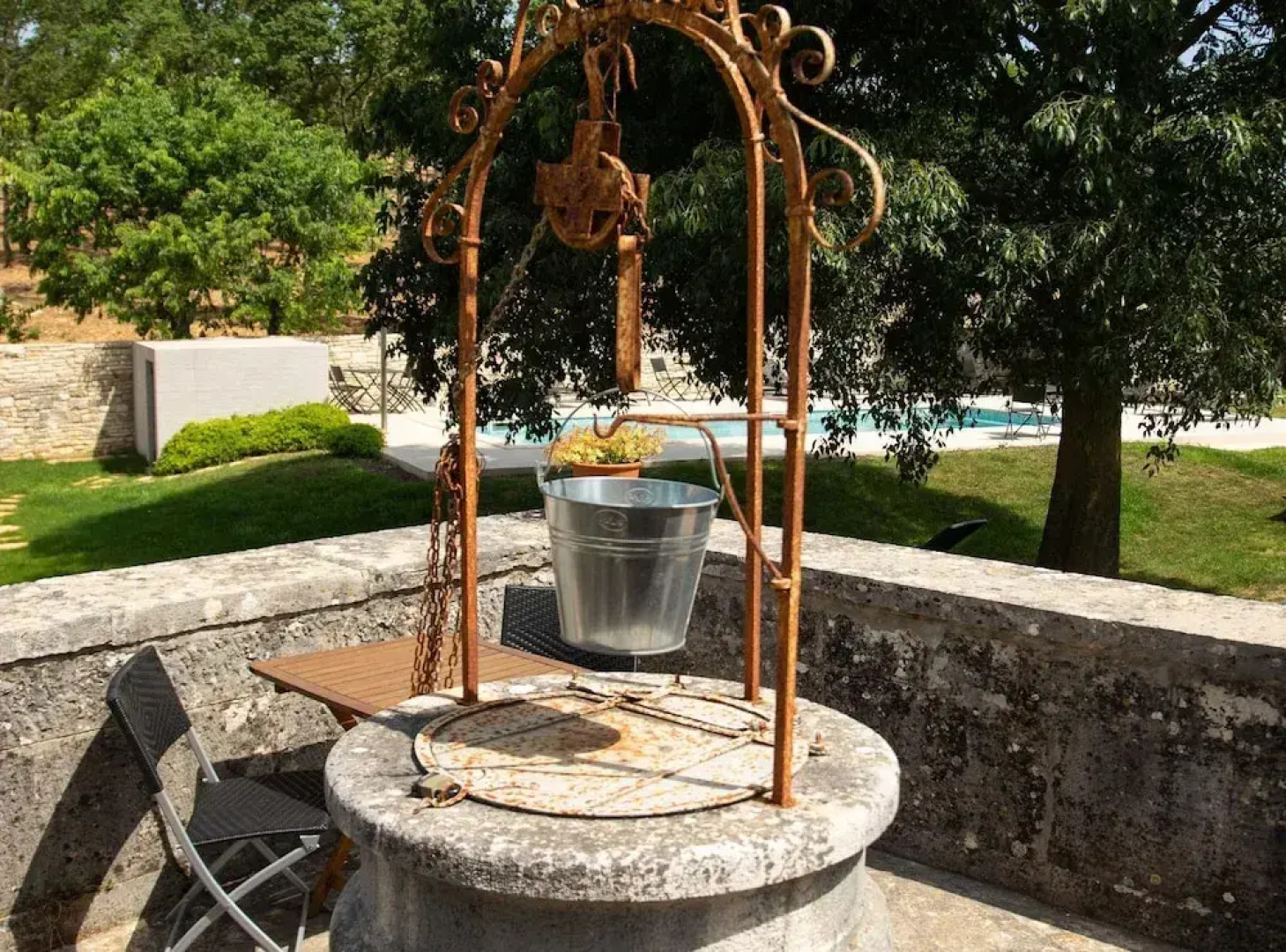 The Poolside Stone House in Bale