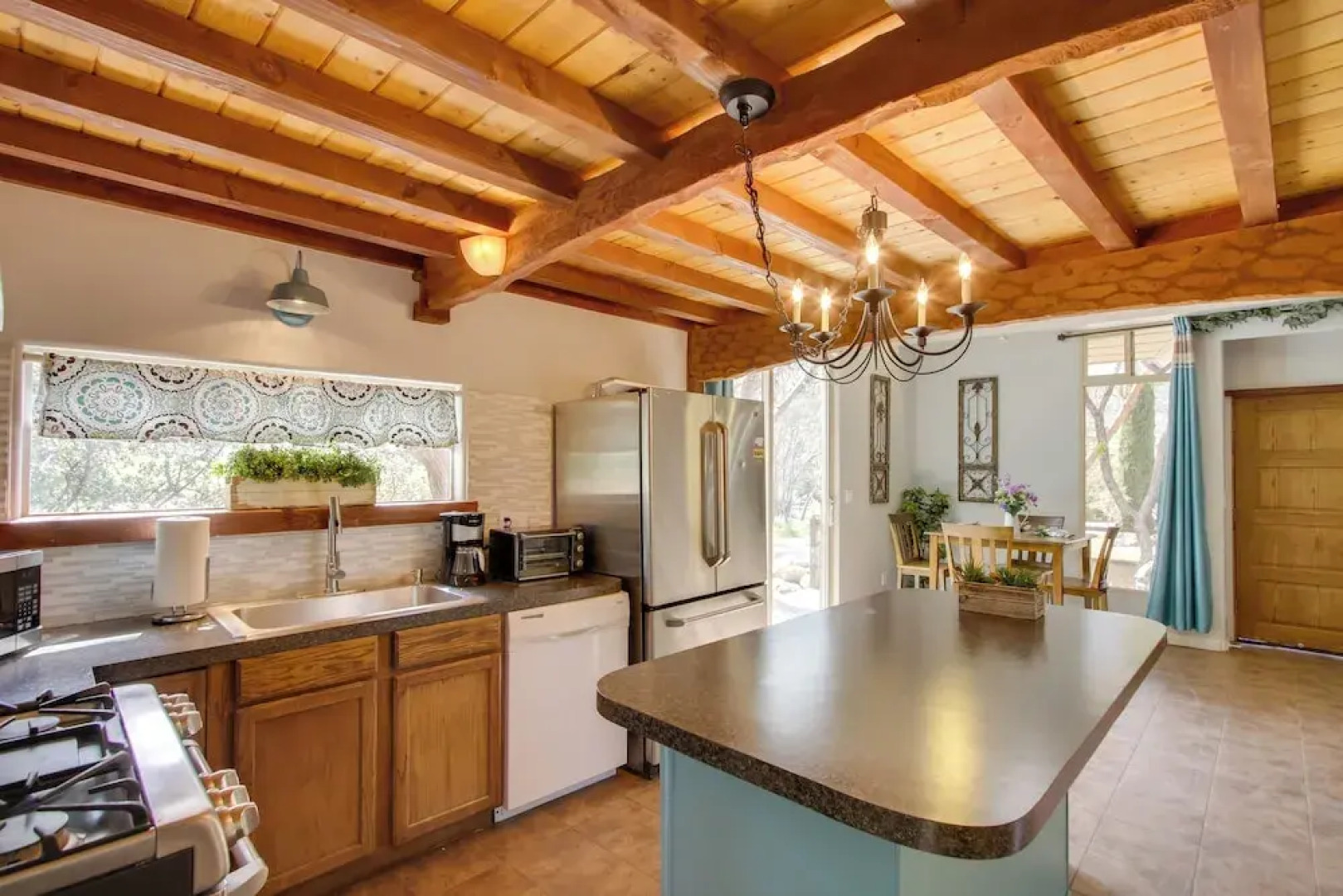 Walk to Riverfront Beach: Kernville Escape