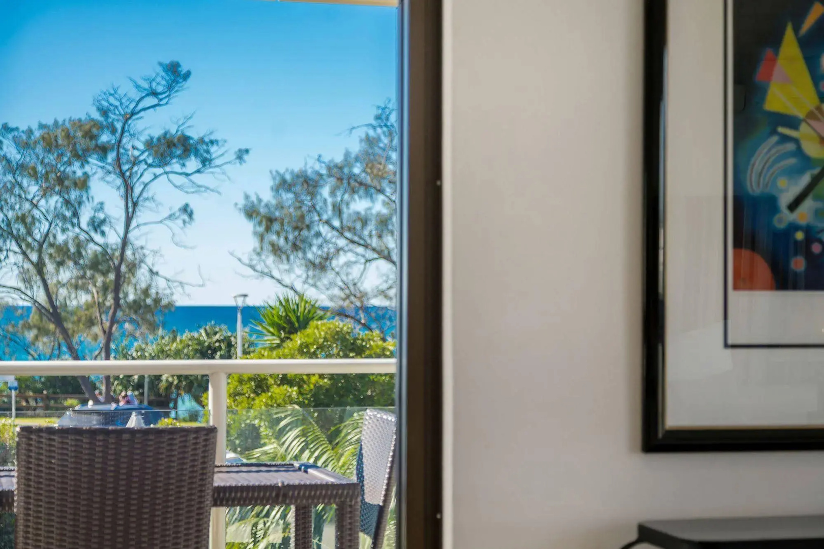 Bayview Beachfront Apartments, in town right on the beach