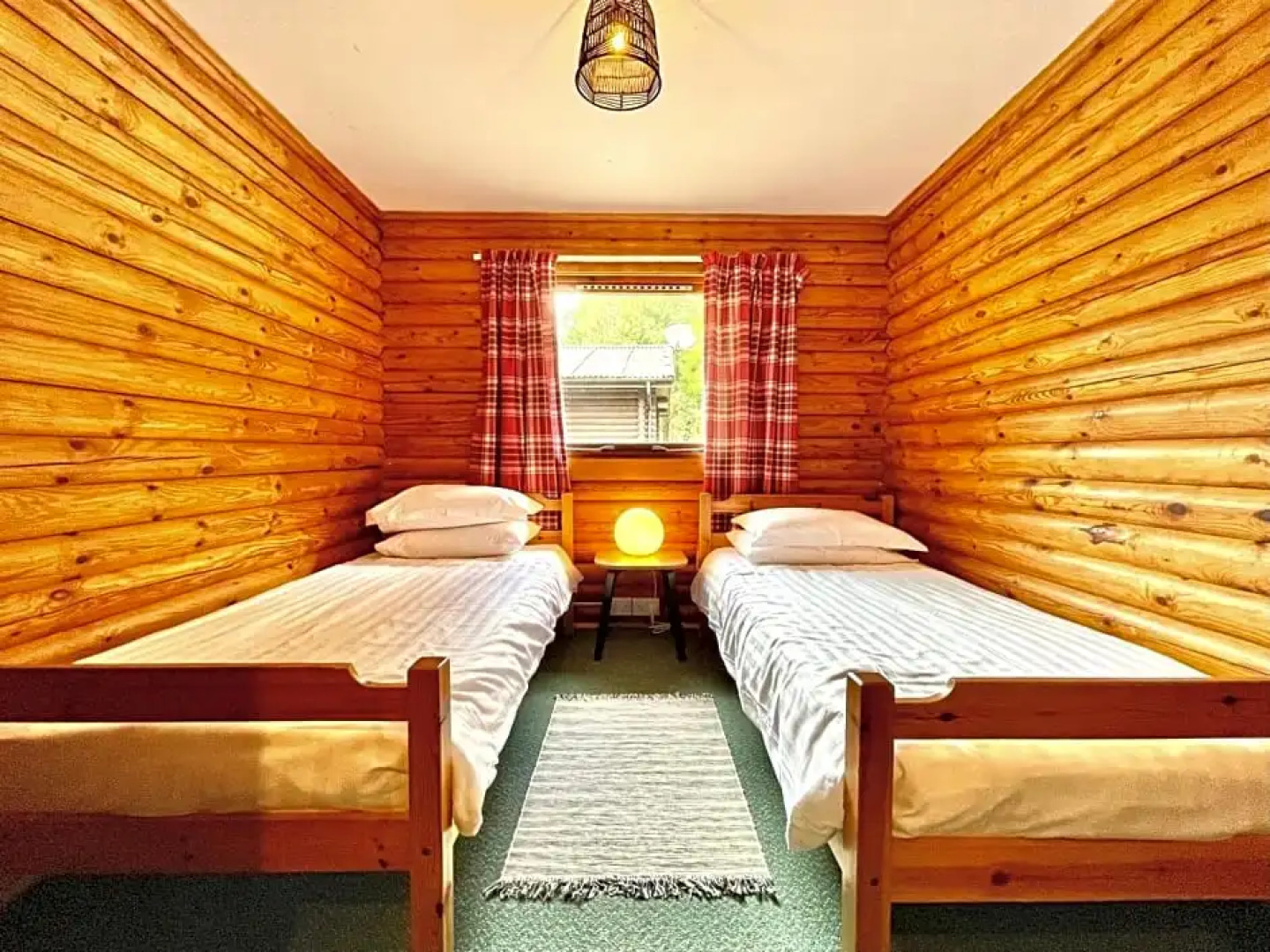 Riverside log cabins