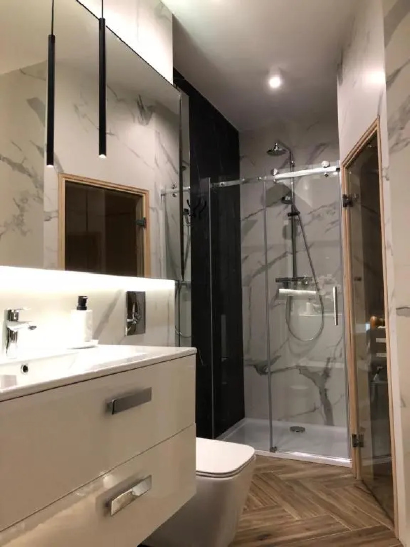 Family & Business Sauna Apartments No4 Leśny nad Zalewem z Balkonami i Parkingiem oraz możliwością wyżywienia