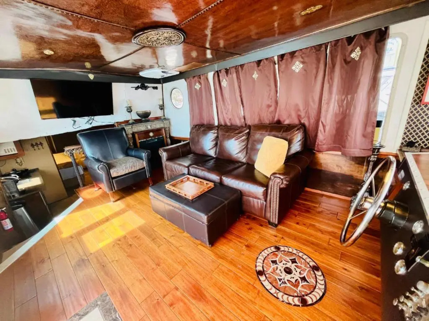 Dolphin Delight 47 Foot Houseboat on the Gulf, at Dock With Gulf View in Tarpon Springs, rental of entire houseboat