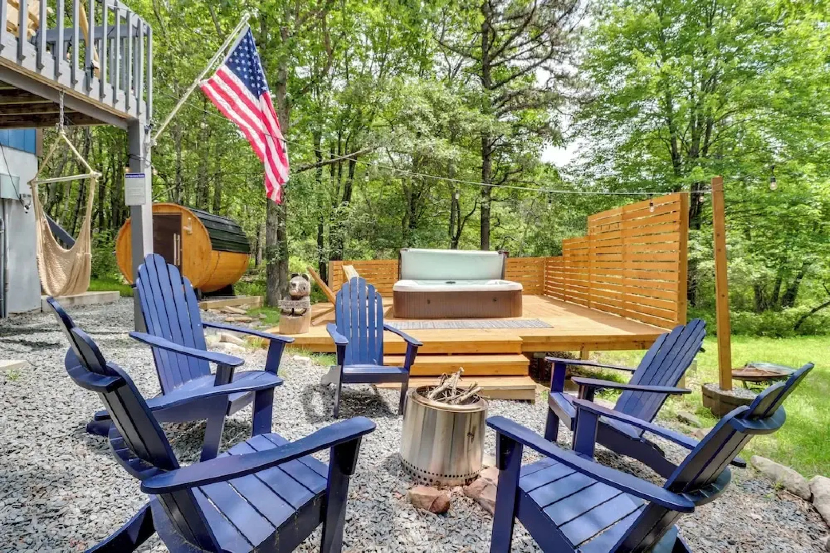 Hot Tub, Fire Pit & Barrel Sauna: Poconos Abode