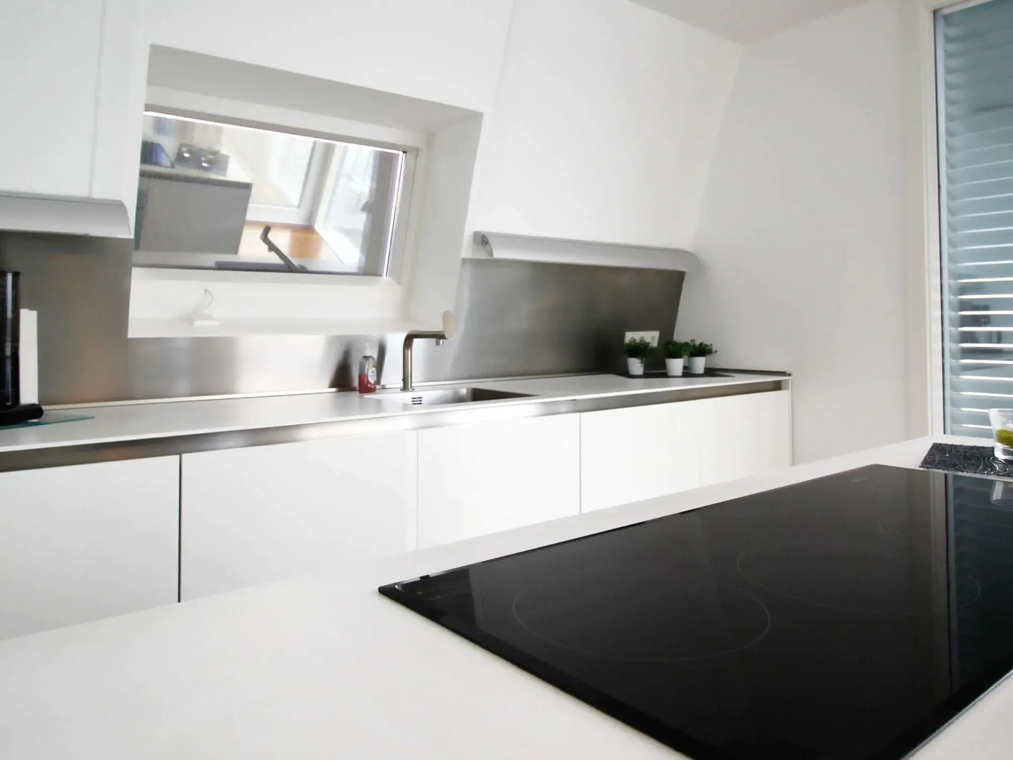 A holiday home in Geierswalde with a roof terrace